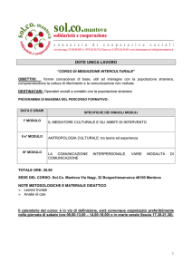 corso di mediazione interculturale