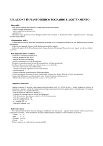 relazione impianto idrico fognario e agottamento