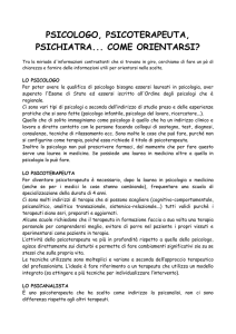 psicologo, psicoterapeuta, psichiatra... come orientarsi?