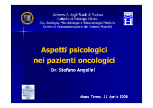 Aspetti psicologici nei pazienti oncologici