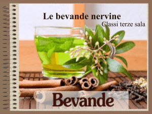 Le bevande nervine - Scienze degli alimenti