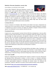 Relatività e Meccanica Quantistica: concetti e idee Corso di fisica a