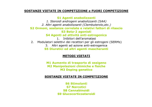 Sostanze vietate in competizione e fuori competizione