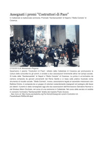 Assegnati i premi "Costruttori di Pace"