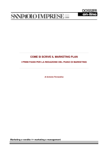 come si scrive il marketing plan