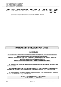 controllo salinita` acqua di torre spt220