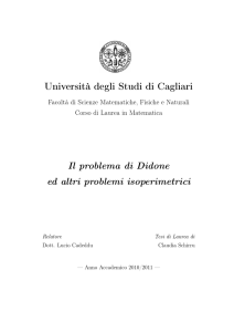 Il problema di Didone e altri problemi isoperimetrici