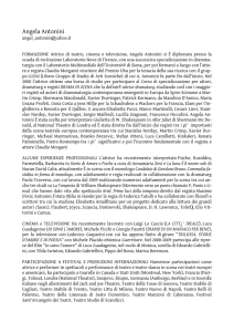 Angela Antonini (Curriculum vitae)