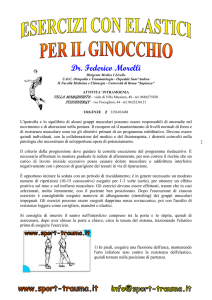 Esercizi con elastici per il ginocchio