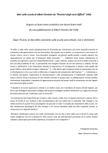 Idee sulla scuola di Albert Einstein da “Pensieri degli anni difficili