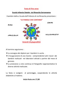 Festa di Fine anno Scuola Infanzia Statale via Rinascita
