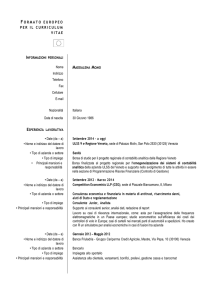 formato europeo per il curriculum vitae