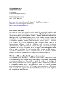 programma scienze forensi