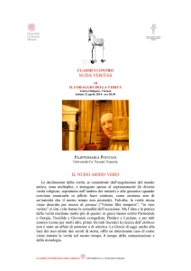 NUDA VERITAS IL NUDO ARIDO VERO