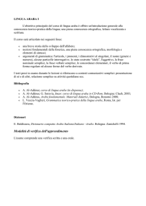 PROGRAMMA LINGUA ARABA I 13-14