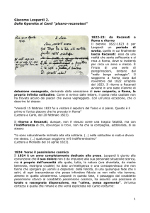 Giacomo Leopardi 2. Dalle Operette ai Canti “pisano