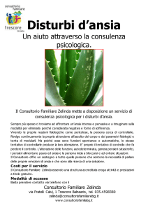 Disturbi d`ansia, Consultorio Familiare Zelinda