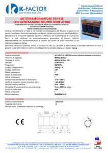 autotrasformatore trifase con generazione neutro serie - K