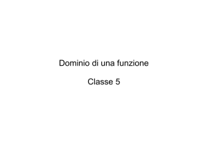 Dominio di una funzione Classe 5