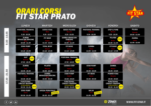 Orari cOrsi FiT sTar PraTO