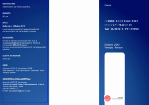 corso obbligatorio per operatori di tatuaggio e piercing