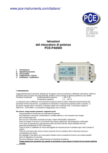 Manuale PCE-PA 6000