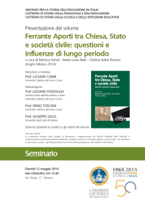La locandina - Centri di Ricerca - Università Cattolica del Sacro Cuore