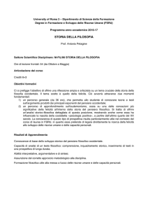 2016-17 STORIA DELLA FILOSOFIA programma