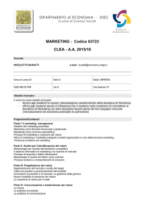 MARKETING - Economia@UniGe