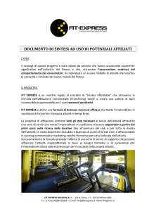 documento di sintesi ad uso di potenziali affiliati