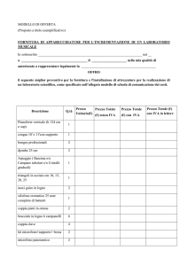 MODELLO DI OFFERTA - Istituto Comprensivo Carlo V