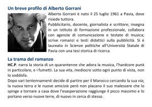 Un breve profilo di Alberto Gorrani La trama del romanzo