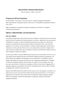 Esercitazione 1 - Introduzione a SQLiteStudio