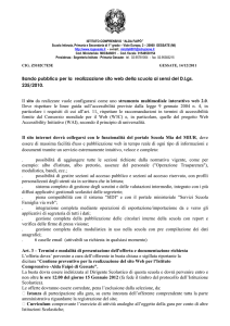 Bando pubblico per la realizzazione sito web della scuola ai sensi