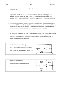 Fisica 4As 30/052015 1. Una resistenza da 5,0 Ω con un filo di