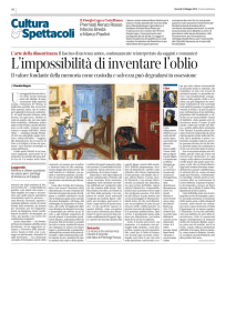 L`impossibilità di inventare l`oblio