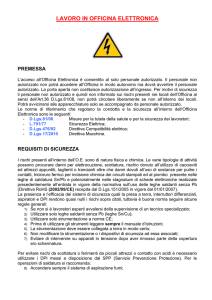 sicurezza in officina elettronica - INFN