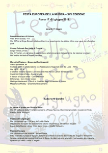 XVII EDIZIONE Roma 17 -21 giugno 2011