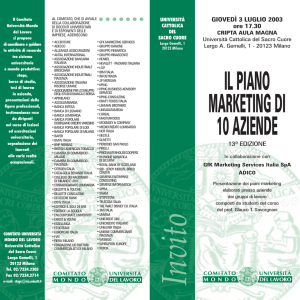il piano marketing di 10 aziende