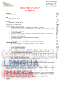 corso di lingua russa livello b1