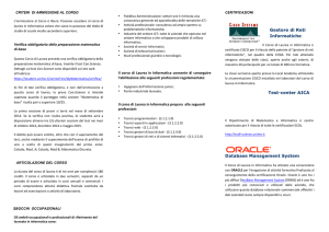 Test-center AICA Database Management System Gestore di Reti