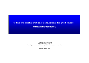 Radiazione ottiche artificiali e naturali