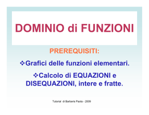 DOMINIO di FUNZIONI