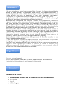 Obiettivi e attività Gruppo di lavoro Informazioni Allo Sport Scolastico