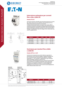 Scaricatore per tensioni fino a 600v e 1000 DC Interruttore