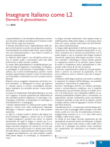 Insegnare Italiano come L2 - Edu.lascuola