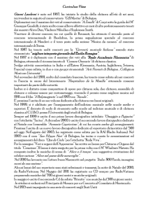Curriculum Vitae - Comune di Montale