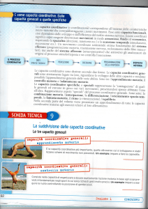La suddivisione delle capacità coordinative