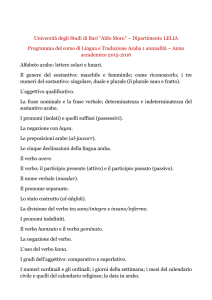 Lingua e Traduzione - Lingua araba I