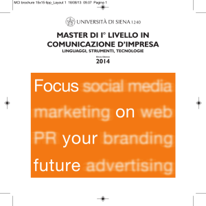 welcome kit - Master in Comunicazione d`impresa